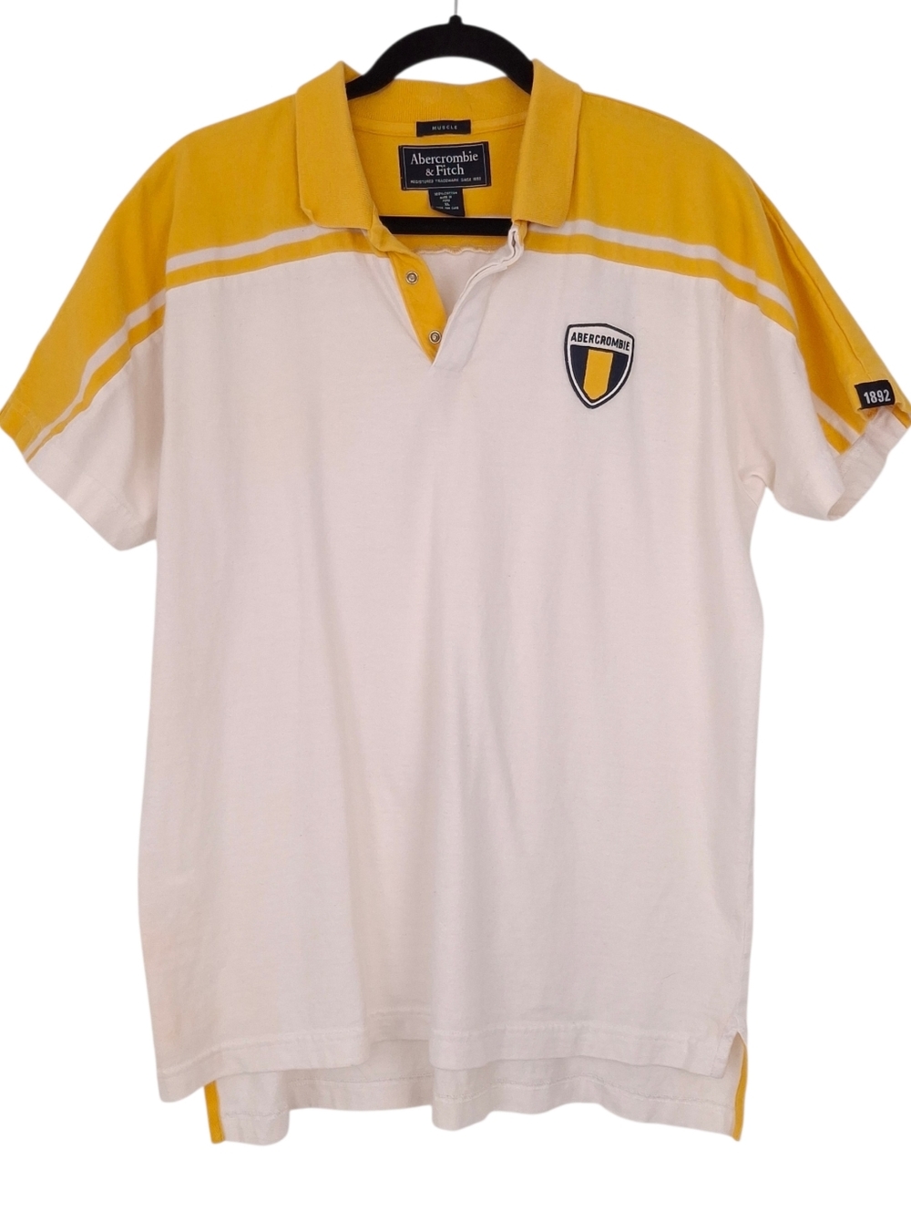 Abercrombie Fitch Muscle rugby polo shirt vintage Y2K blokecore soccer football